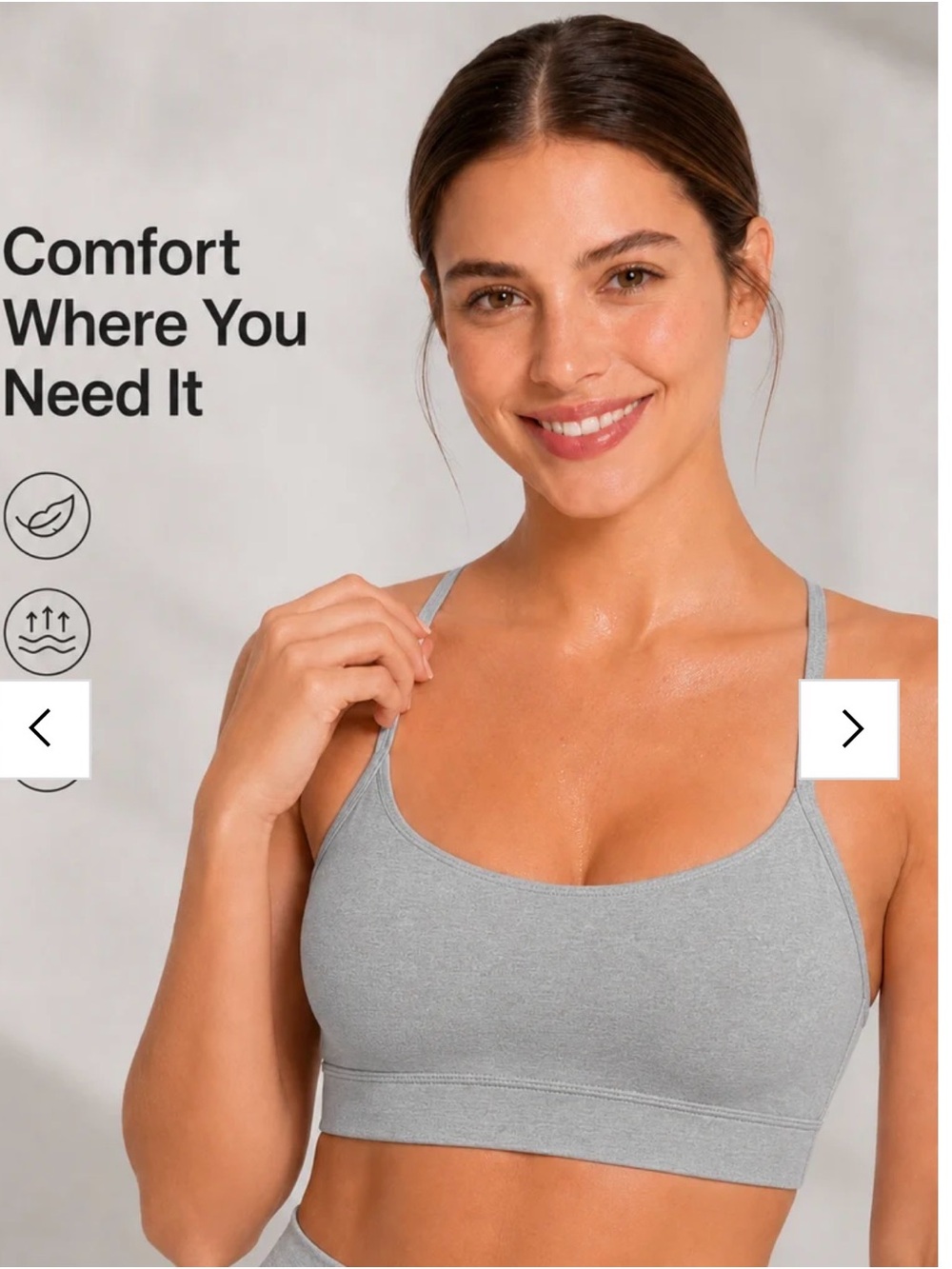 Anywhere™ Scoop Neckline Strappy Padded Yoga Bra